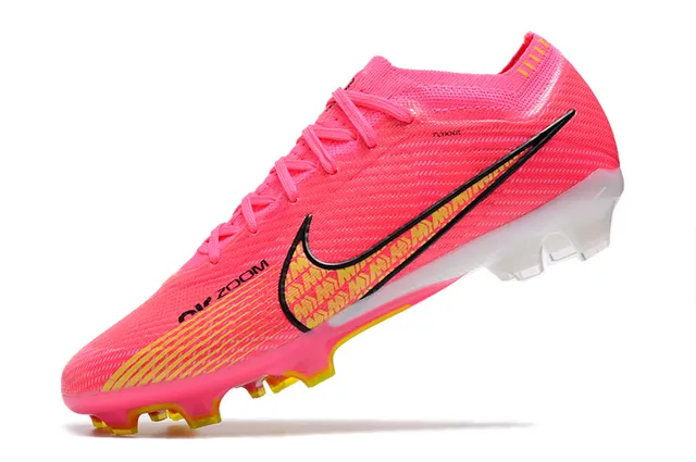Nike Mercurial Vapor Pink Yellow Firm-Ground Soccer Shoes 3