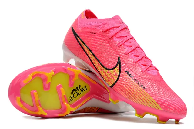 Nike Mercurial Vapor Pink Yellow Firm-Ground Soccer Shoes 4