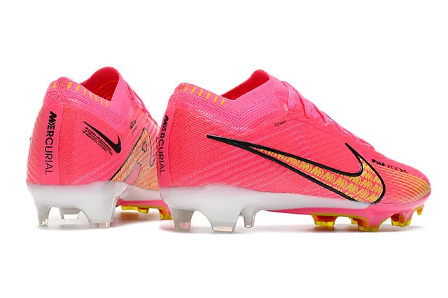 Nike Mercurial Vapor Pink Yellow Firm-Ground Soccer Shoes 5
