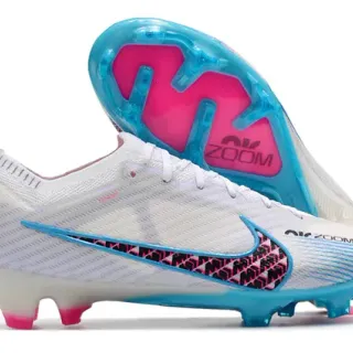 Nike Mercurial Vapor সাদা নীল কিন্ট উপর স্বচ্ছ সায়ান সোল ফার্ম গ্রাউন্ড ফুটবল জুতো
