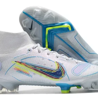 Nike Mercurial Vapor সাদা নীল বহুরঙী ফার্ম-গ্রাউন্ড ফুটবল জুতা