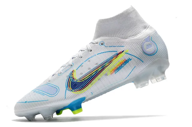 Nike Mercurial Vapor Blanco Azul Multicolor Firm-Ground Zapatos de fútbol 5