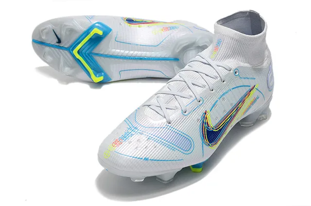 Nike Mercurial Vapor Blanco Azul Multicolor Firm-Ground Zapatos de fútbol 7