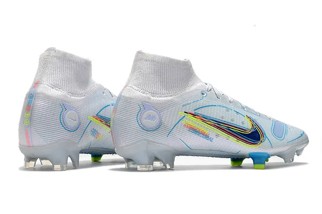Nike Mercurial Vapor Blanco Azul Multicolor Firm-Ground Zapatos de fútbol 8