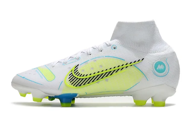 Nike Mercurial Vapor Blanco Azul Multicolor Firm-Ground Zapatos de fútbol 12