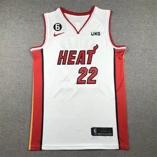Nike Miami Heat #22 White Red Black Basketball Jersey