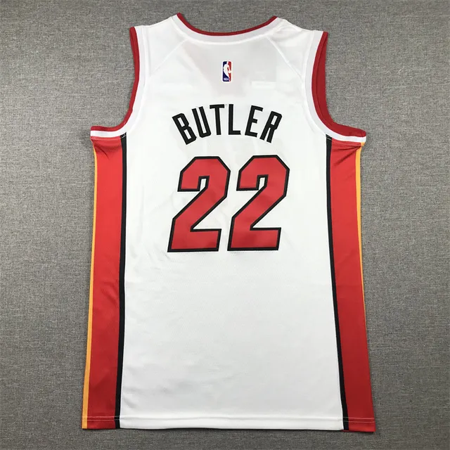 Nike Miami Heat #22 Blanc Rouge Noir Maillot de Basketball 3