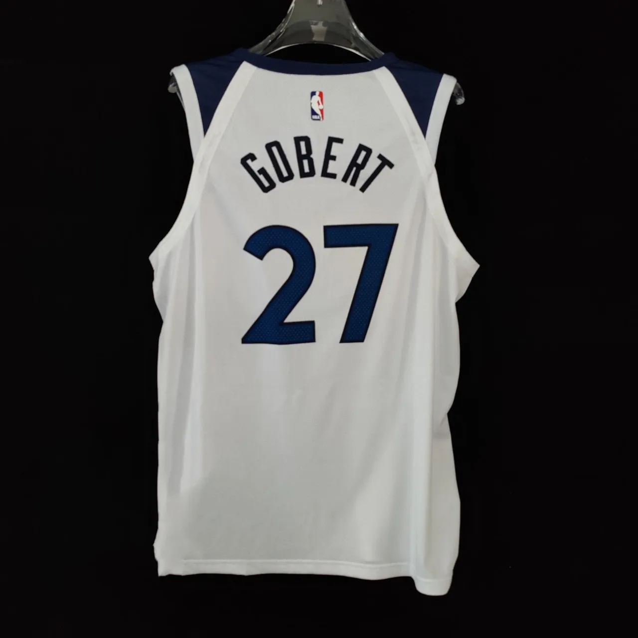 Nike Minnesota Timberwolves Player Edition White Navy Basketball Jersey 2