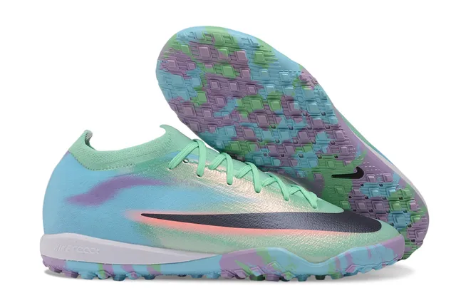 Nike Multicolor Low-Cut Sock-Fit Collar Gradient Marbled Upper Artificial-Grass Soccer Shoes 1