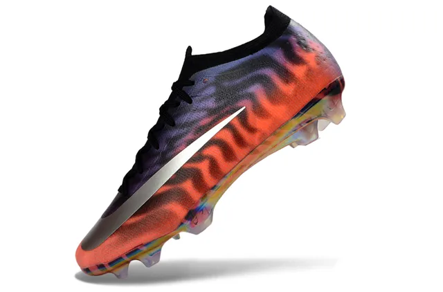 Nike Multicolor Silver Low-Cut Knit Upper Iridescent Translucent Sole Firm-Ground Soccer Shoes 3