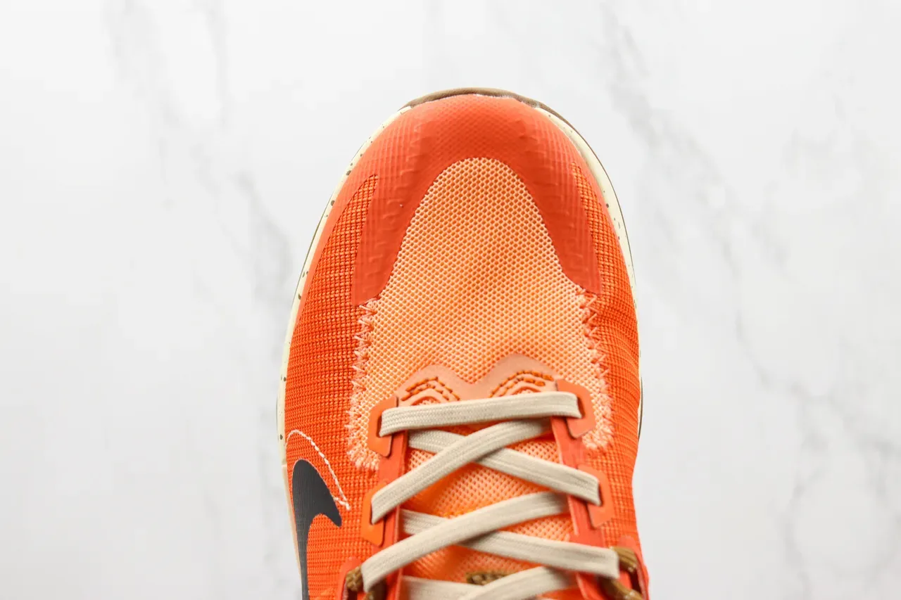 Nike Orange Beige Mesh And Synthetic Overlay Upper Speckled Foam Midsole Lifestyle Sneakers 6