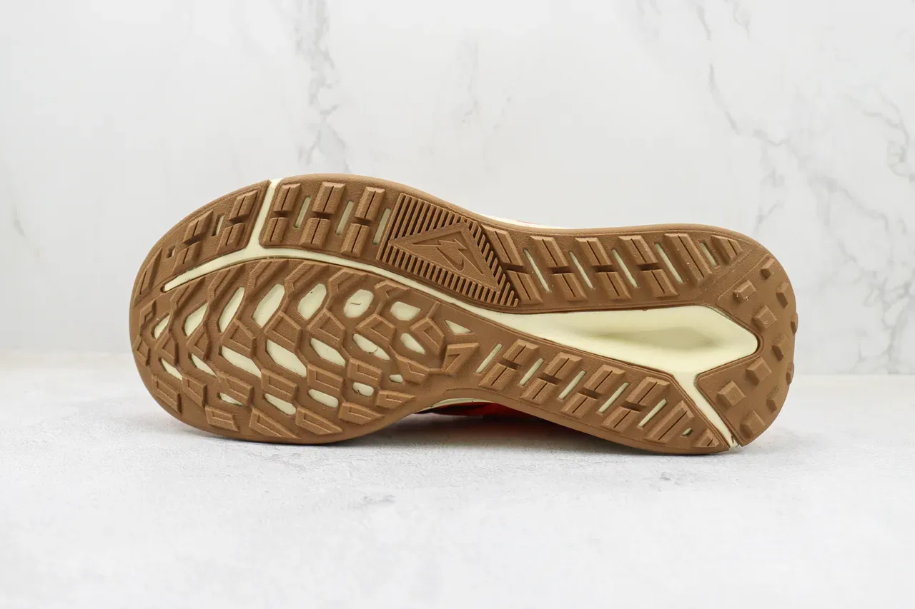 Nike Orange Beige Mesh And Synthetic Overlay Upper Speckled Foam Midsole Lifestyle Sneakers 8