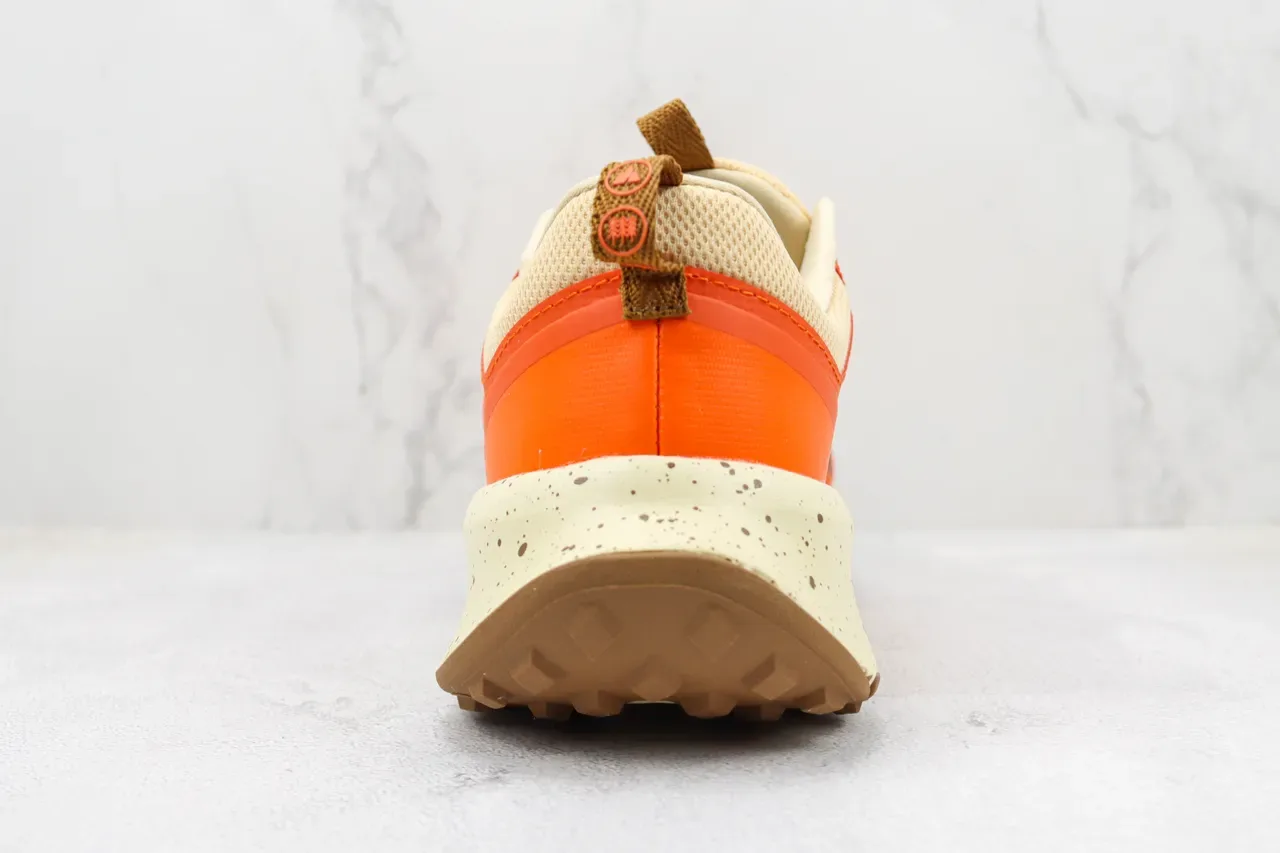 Nike Orange Beige Mesh And Synthetic Overlay Upper Speckled Foam Midsole Lifestyle Sneakers 9