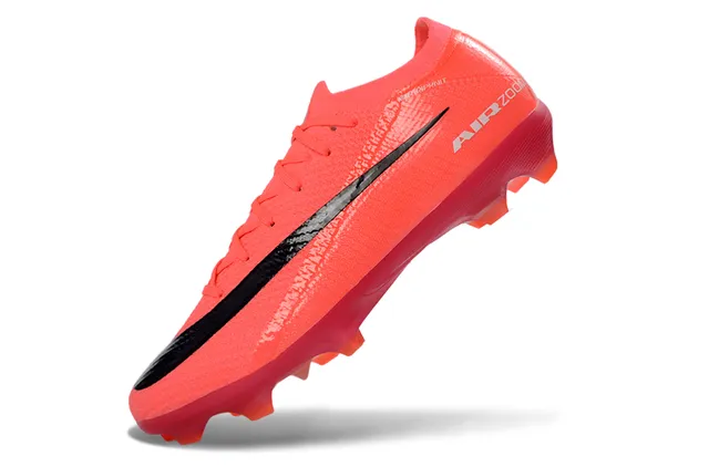 Nike কমলা কালো Flyknit উপর লো-কাট কলার Firm-Ground সকার জুতা 3