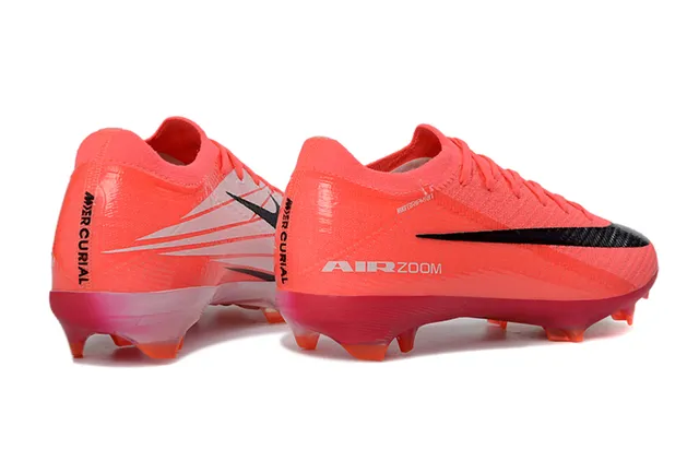 Nike কমলা কালো Flyknit উপর লো-কাট কলার Firm-Ground সকার জুতা 5