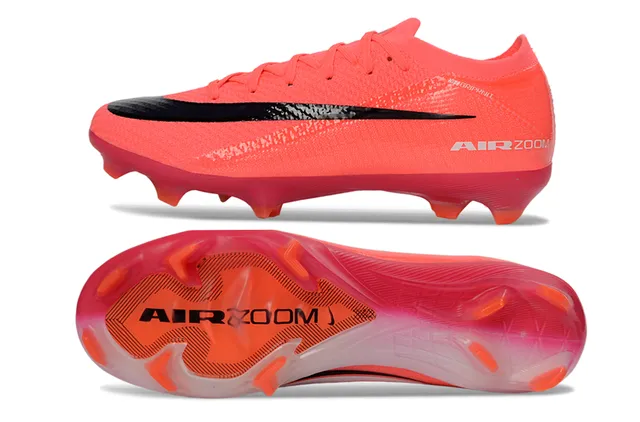 Nike কমলা কালো Flyknit উপর লো-কাট কলার Firm-Ground সকার জুতা 6