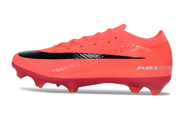 Nike কমলা কালো Flyknit উপর লো-কাট কলার Firm-Ground সকার জুতা 7