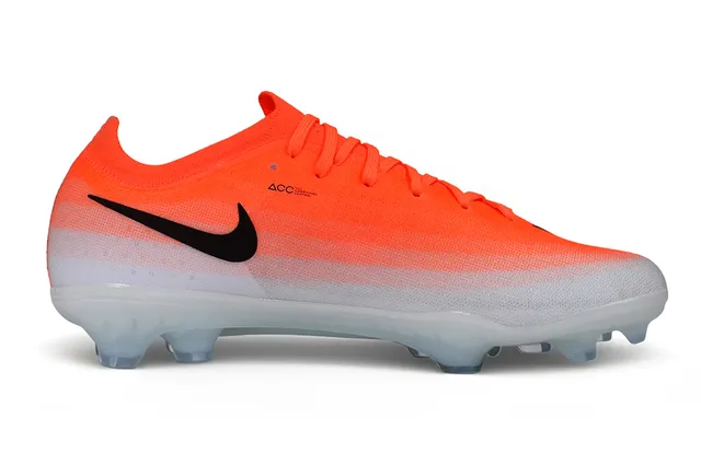 Nike Orange White Atomknit Upper Flylite Plate System Firm-Ground Soccer Shoes 4