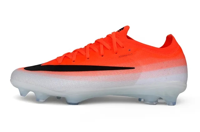 Nike Orange White Atomknit Upper Flylite Plate System Firm-Ground Soccer Shoes 5
