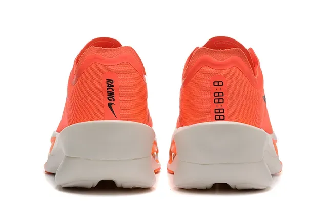 Nike Orange White Engineered Knit Upper Visible Forefoot Air Unit Running Shoes 3
