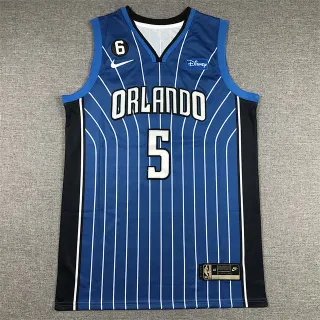 Nike Orlando Magic Swingman Blue Black Vertical White Pinstripes Side Panels Jersey