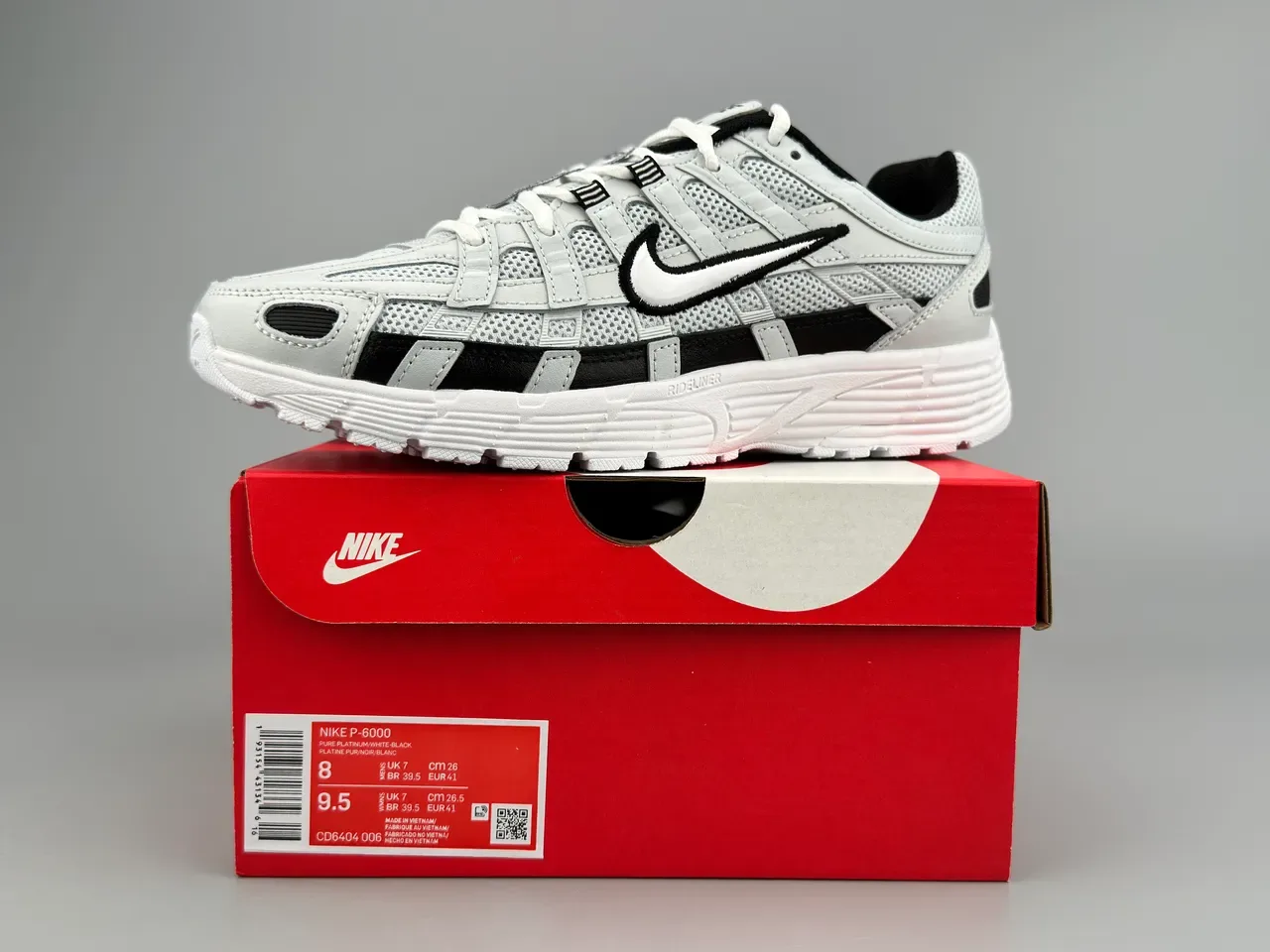 Nike P-6000 Light Gray and Black Lifestyle Sneakers 2