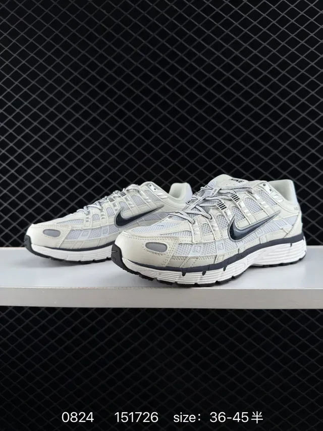 Nike P-6000 Off-White and Black Lifestyle Sneakers 3