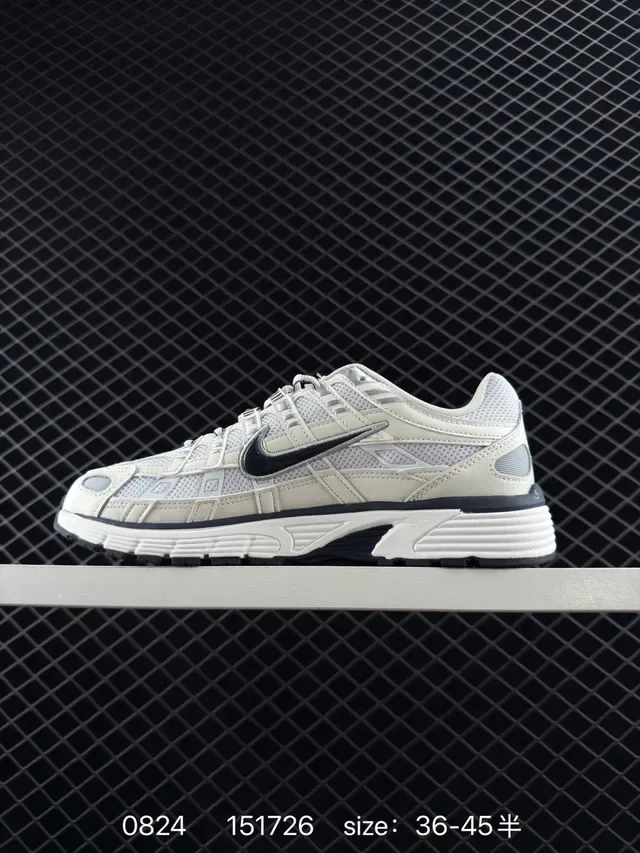 Nike P-6000 Off-White and Black Lifestyle Sneakers 6