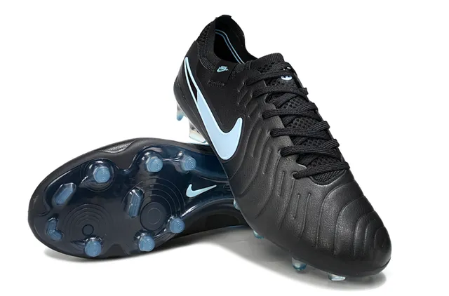 Nike Phantom GT Black Blue Synthetic Upper Light Swoosh Accent Firm-Ground Soccer Shoes 4