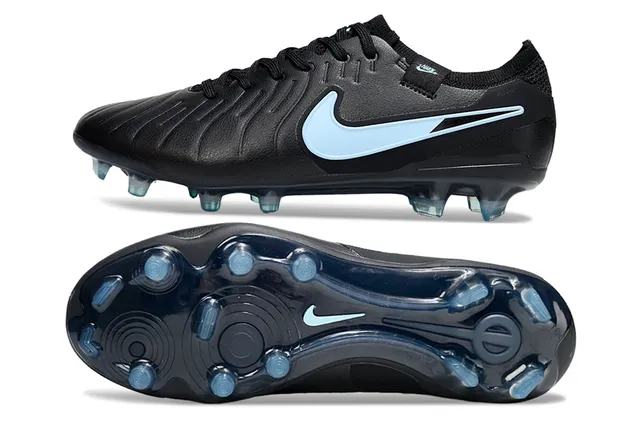 Nike Phantom GT Black Blue Synthetic Upper Light Swoosh Accent Firm-Ground Soccer Shoes 6