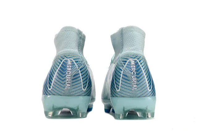 Nike Phantom GT Blue White High-Cut Sock-Fit Upper Flyknit Construction Firm-Ground Soccer Shoes 4