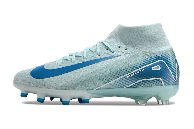 Nike Phantom GT Blue White High-Cut Sock-Fit Upper Flyknit Construction Firm-Ground Soccer Shoes 8