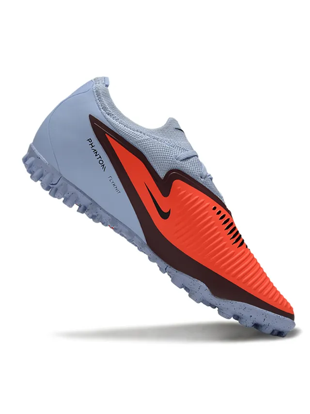 Nike Phantom GT Gray Orange أحذية كرة القدم ذات القطع المنخفض, ياقة تناسب الجوارب, مقدمة القدم المخددة, قفص, أحذية كرة القدم للعشب الاصطناعي 2
