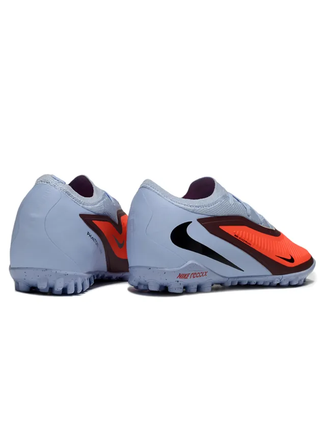 Nike Phantom GT Gray Orange أحذية كرة القدم ذات القطع المنخفض, ياقة تناسب الجوارب, مقدمة القدم المخددة, قفص, أحذية كرة القدم للعشب الاصطناعي 5