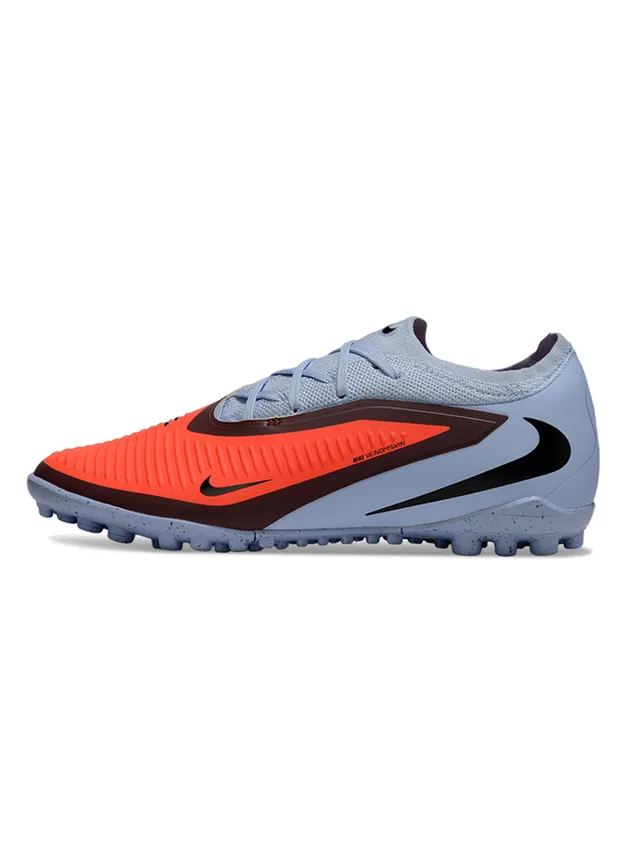 Nike Phantom GT Gray Orange أحذية كرة القدم ذات القطع المنخفض, ياقة تناسب الجوارب, مقدمة القدم المخددة, قفص, أحذية كرة القدم للعشب الاصطناعي 7