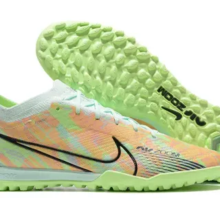 Nike Phantom GT Multicolor Green Low-Cut Knit Upper Iridescent Print Turf Soccer Shoes