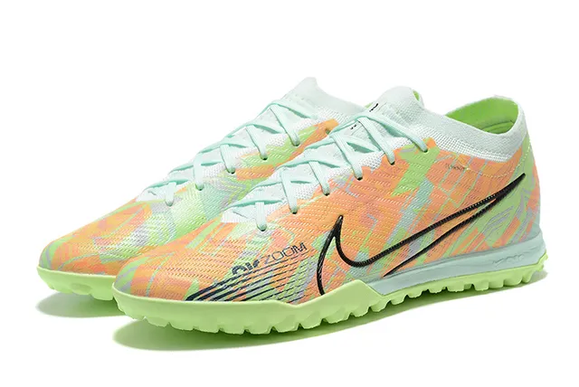 Nike Phantom GT Multicolor Verde Low-Cut Tricô Superior Impressão Iridescente Relvado Sapatos de Futebol 8