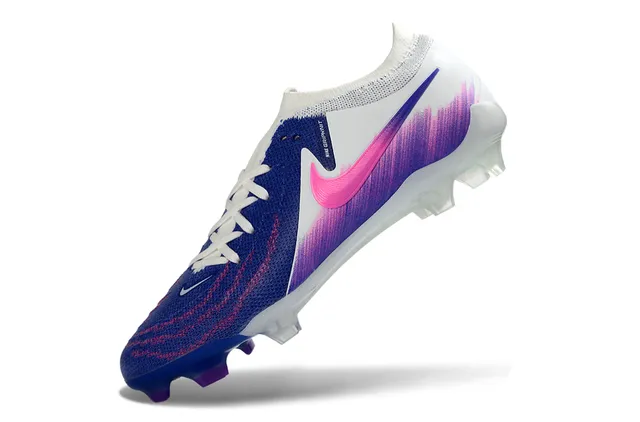Nike Phantom GT Multicolor Purple Knit Upper Gradient Colorway Firm-Ground Soccer Shoes 3