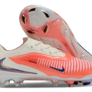 Nike Phantom GT 橙色米色 低帮针织鞋面 虹彩全息 Swoosh 天然草地足球鞋
