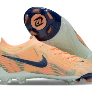Nike Phantom GT برتقالي بحري Knit Upper Dynamic Fit Collar Firm-Ground أحذية كرة القدم