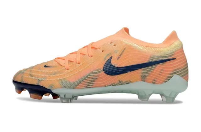 Nike Phantom GT Orange Navy Knit Upper Ajustement Dynamique Col Firm-Ground Chaussures de Football 7