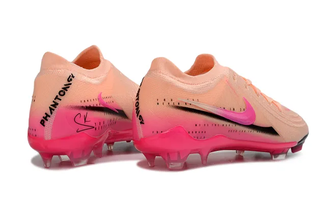 Nike Phantom GT Pink Beige Knit Upper Asymmetric Lacing Firm-Ground Soccer Shoes 5