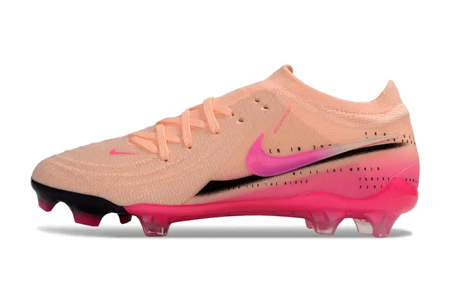Nike Phantom GT Pink Beige Knit Upper Asymmetric Lacing Firm-Ground Soccer Shoes 7