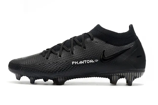 Nike Phantom GT Sapatos de futebol rosa prata com corte alto, ajuste para meias, gola, para terreno firme 14