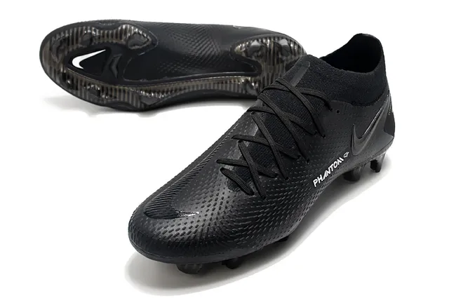 Nike Phantom GT Sapatos de futebol rosa prata com corte alto, ajuste para meias, gola, para terreno firme 15