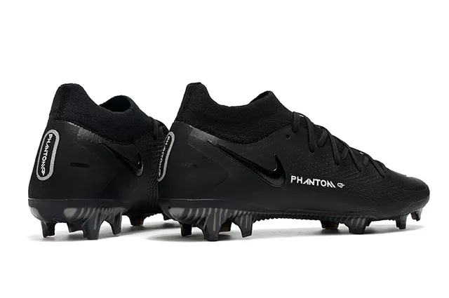 Nike Phantom GT Sapatos de futebol rosa prata com corte alto, ajuste para meias, gola, para terreno firme 16