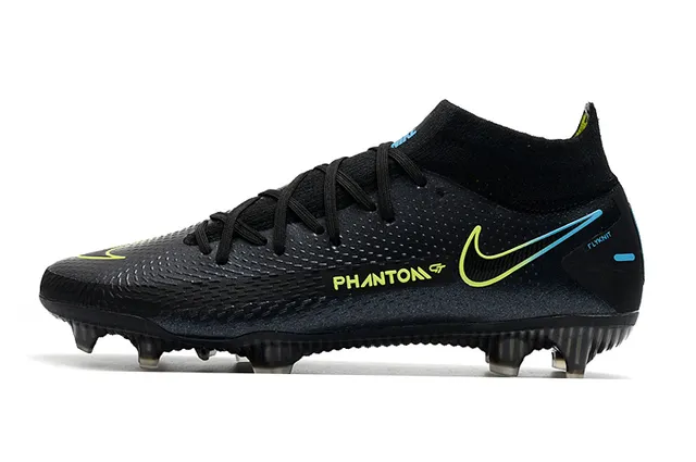 Nike Phantom GT Sapatos de futebol rosa prata com corte alto, ajuste para meias, gola, para terreno firme 20