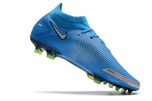 Nike Phantom GT Sapatos de futebol rosa prata com corte alto, ajuste para meias, gola, para terreno firme 24