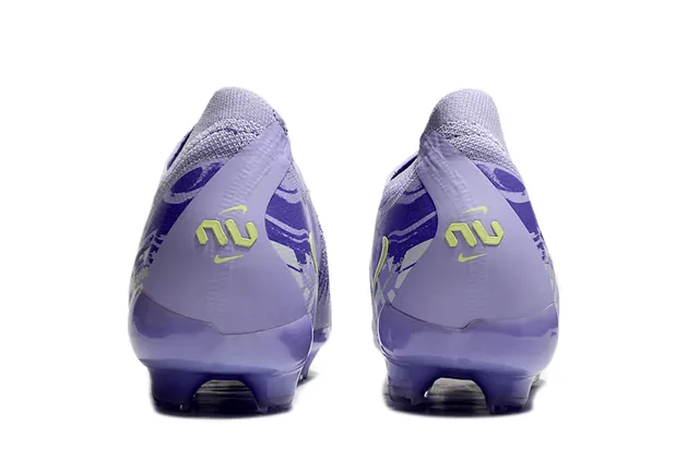 Nike Phantom GT Purple Yellow Low-Cut Sock-Fit Upper Knit Construction Firm-Ground Soccer Shoes 3