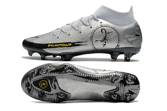 Nike Phantom GT Silver Black Yellow Firm-Ground Sapatos de futebol 2